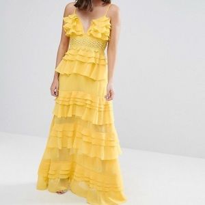 Glamorous true decadence ruffle gown